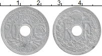 Продать Монеты Франция 20 сантим 1945 Цинк