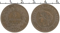 Продать Монеты Франция 5 сантим 1888 Медь