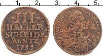 Продать Монеты Гессен 3 хеллера 1868 Медь