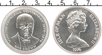 Продать Монеты Остров Мэн 1 крона 1974 Серебро