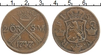 Продать Монеты Швеция 2 эре 1748 Медь