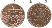Продать Монеты Чехословакия 5 хеллеров 1938 Бронза