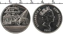 Продать Монеты Новая Зеландия 20 центов 1990 Серебро