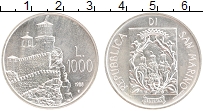Продать Монеты Сан-Марино 1000 лир 1988 Серебро