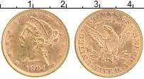 Продать Монеты США 5 долларов 1894 Золото