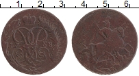 Продать Монеты 1741 – 1761 Елизавета Петровна 1 копейка 1758 Медь