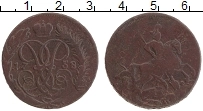 Продать Монеты 1741 – 1762 Елизавета Петровна 1 копейка 1758 Медь