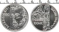 Продать Монеты Финляндия 100 марок 2000 Серебро