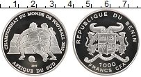Продать Монеты Бенин 1000 франков 2007 Серебро