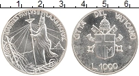 Продать Монеты Ватикан 1000 лир 1990 Серебро