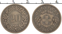 Продать Монеты Швейцария 20 рапп 1859 Серебро