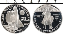 Продать Монеты США 1 доллар 1992 Серебро