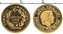 Продать Монеты Турция 1000000 лир 1997 Золото