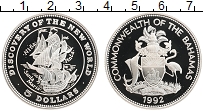 Продать Монеты Багамские острова 5 долларов 1992 Серебро