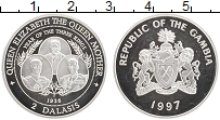 Продать Монеты Гамбия 2 даласи 1997 Серебро