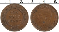 Продать Монеты Австралия 1/2 пенни 1938 Бронза