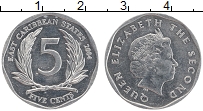 Продать Монеты Карибы 5 центов 2004 Алюминий