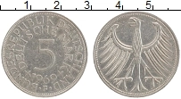 Продать Монеты ФРГ 5 марок 1969 Серебро