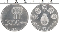Продать Монеты Аргентина 2000 песо 1977 Серебро