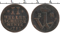 Продать Монеты Гессен-Кассель 2 хеллера 1750 Медь