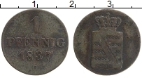 Продать Монеты Вюртемберг 1 пфенниг 1837 Медь