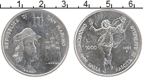Продать Монеты Сан-Марино 1000 лир 1983 Серебро