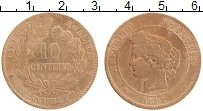 Продать Монеты Франция 10 сентим 1879 Медь