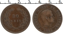 Продать Монеты Португалия 20 рейс 1892 Бронза