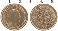 Продать Монеты Дания 20 крон 1990 Латунь