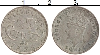 Продать Монеты Сейшелы 25 центов 1939 Серебро