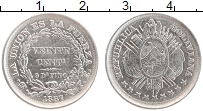 Продать Монеты Боливия 20 сентаво 1875 Серебро
