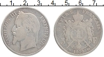 Продать Монеты Италия 5 франков 1870 Серебро