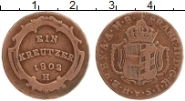 Продать Монеты Бургау 1 крейцер 1802 Медь