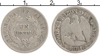 Продать Монеты Чили 1 десим 1869 Серебро