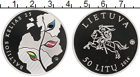 Продать Монеты Литва 50 лит 2014 Серебро