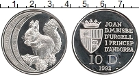 Продать Монеты Андорра 10 динерс 1992 Серебро