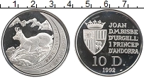 Продать Монеты Андорра 10 динерс 1992 Серебро