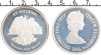 Продать Монеты Святая Елена 25 пенсов 1977 Серебро