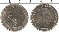 Продать Монеты Норвегия 20 крон 2018 Медно-никель
