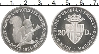 Продать Монеты Андорра 20 динерс 1984 Серебро