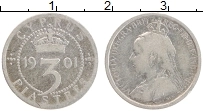 Продать Монеты Кипр 3 пиастра 1901 Серебро