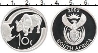 Продать Монеты ЮАР 10 центов 2003 Серебро