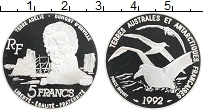Продать Монеты Антарктика - Французские территории 5 франков 1992 Серебро