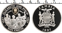 Продать Монеты Замбия 1000 квач 1997 Серебро