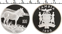 Продать Монеты Замбия 100 квач 1998 Серебро