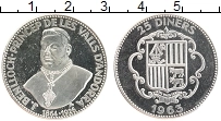 Продать Монеты Андорра 25 динерс 1963 Серебро