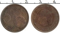 Продать Монеты Бельгия 5 евроцентов 1999 сталь с медным покрытием
