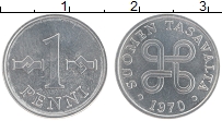 Продать Монеты Финляндия 1 пенни 1970 Алюминий