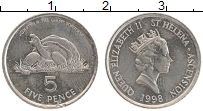 Продать Монеты Остров Вознесения 5 пенсов 1998 Медно-никель