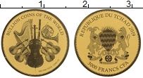Продать Монеты Чад 3000 франков 2019 Золото